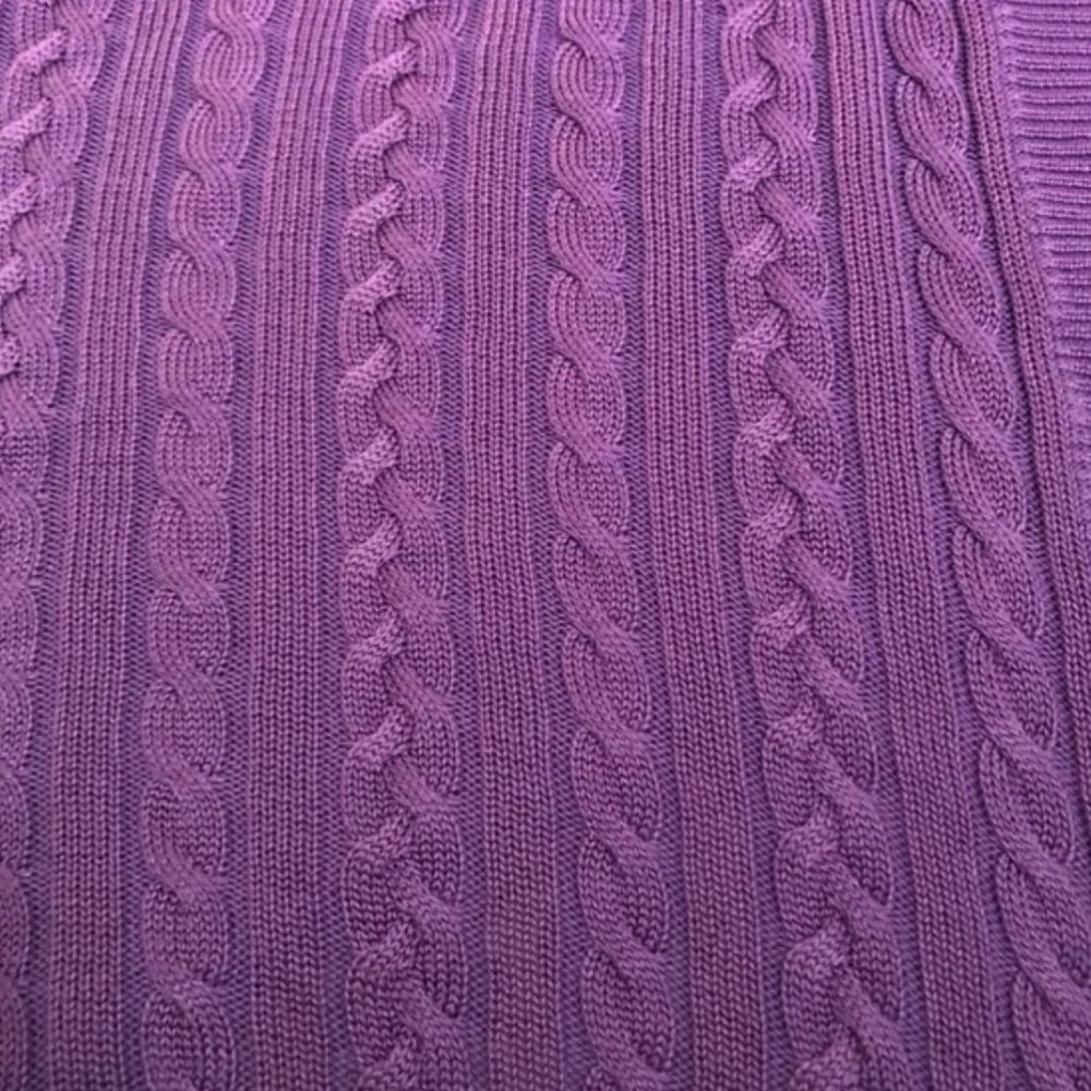 Lauren Ralph Lauren Cable-Knit Poncho size L XL Like New - Picture 5 of 8